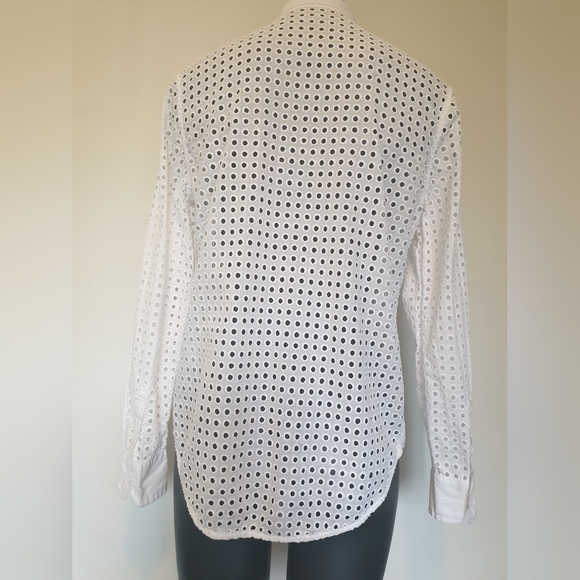 'EQUIPMENT' FRANCE BRODERIE ANGLAISE COTTON SHIRT SZ S/P EU - Picture 3 of 4